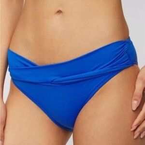 NWT Seafolly Women's Blue Ray Twist Band Hipster Swim Bottom Sz US 12